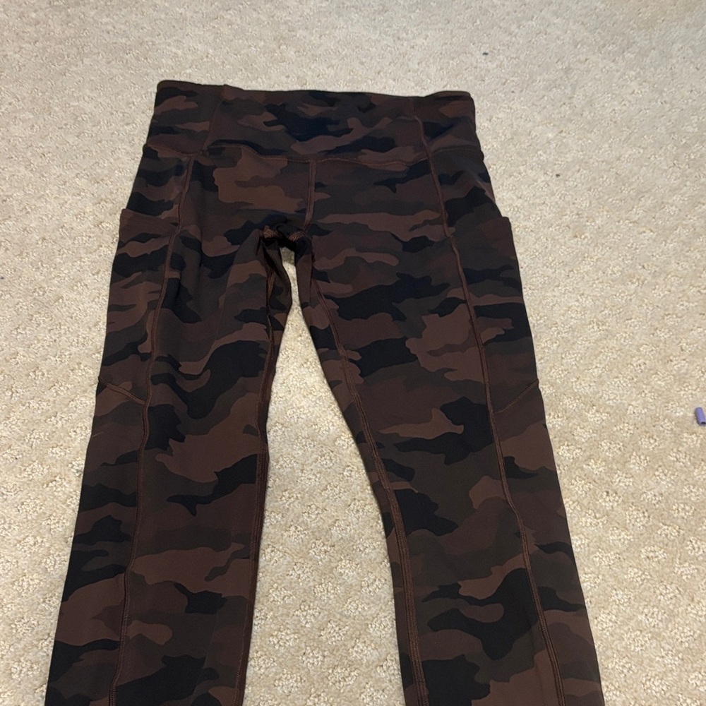 lululemon athletica Brown Camo Kids Leggings